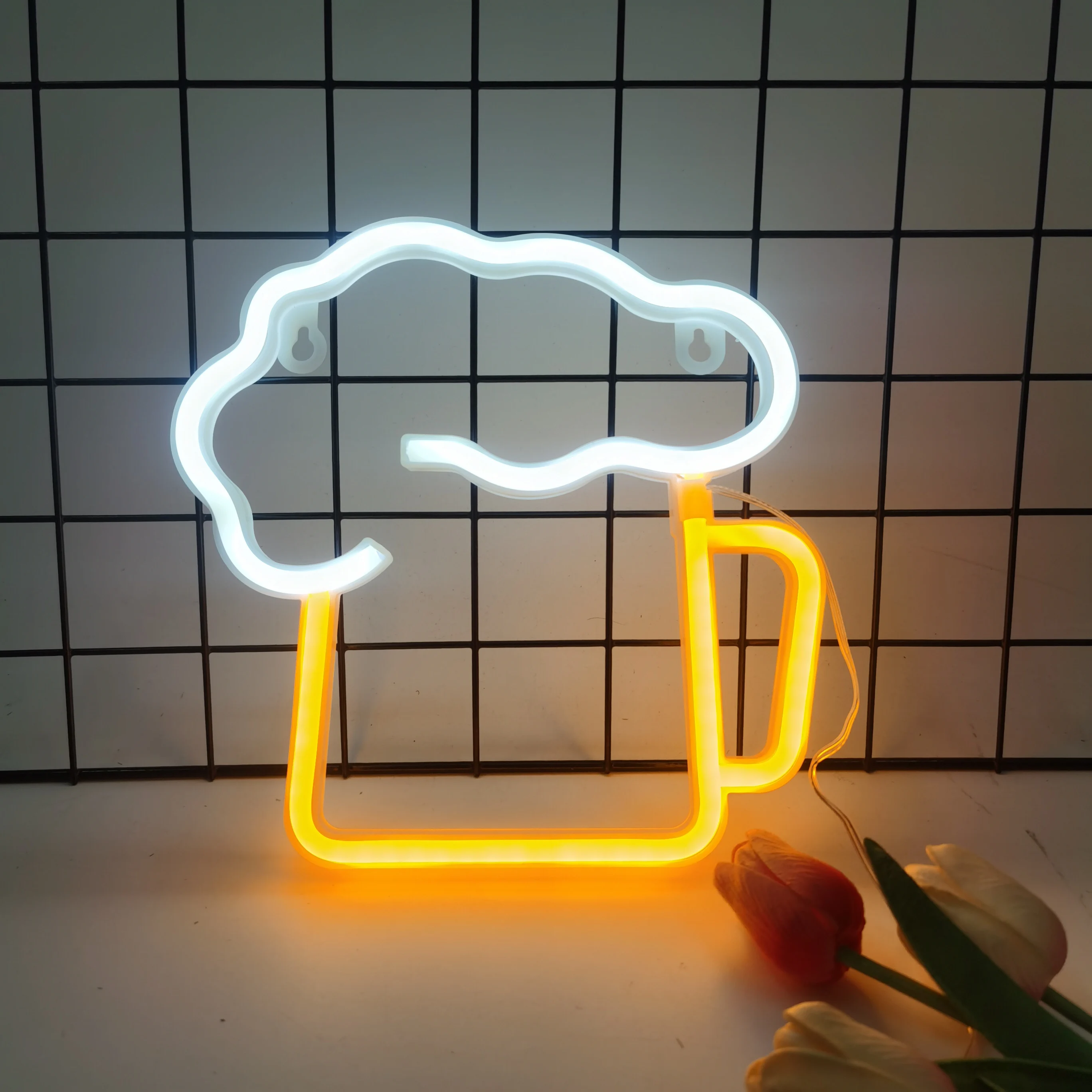 1pc, neon sign, battery or USB powered - for husband gifts, gaming rooms, garages, beer festivals, family bars, cafes, nightclub