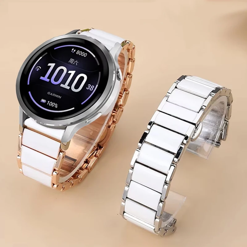 18mm Keramikarmband für Garmin Vivoactive 4S 3S/Venu 4 41mm 3S 2S Armband Correa für Garmin Forerunner 265S 255S Music/Active S