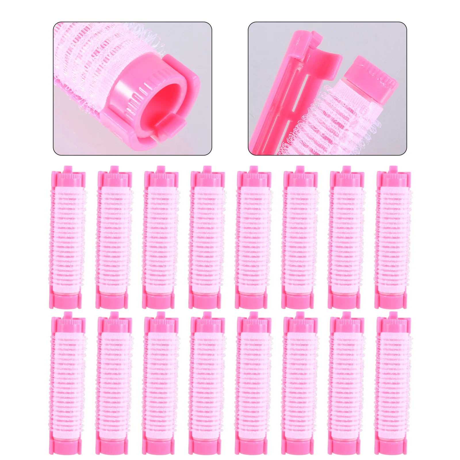 20 Pcs Hair Curling Tool Miss Barrettes Hot Curler Clips Plastic Snap Rollers for Hairdressing