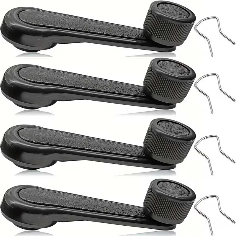 4pcs Car Window Lift Rocker Handle Universal Car Interior Accessories Replacement Parts, Car Decorative Window Rocker Arm Window