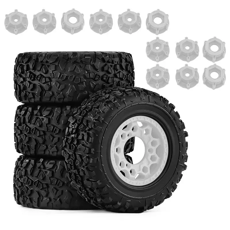 4pcs High Grip Off Road Desert Buggy Tires 1/10 1/8 Scale Rubber Tyres for Traxxas Slash ARRMA Senton Losi Tenacity
