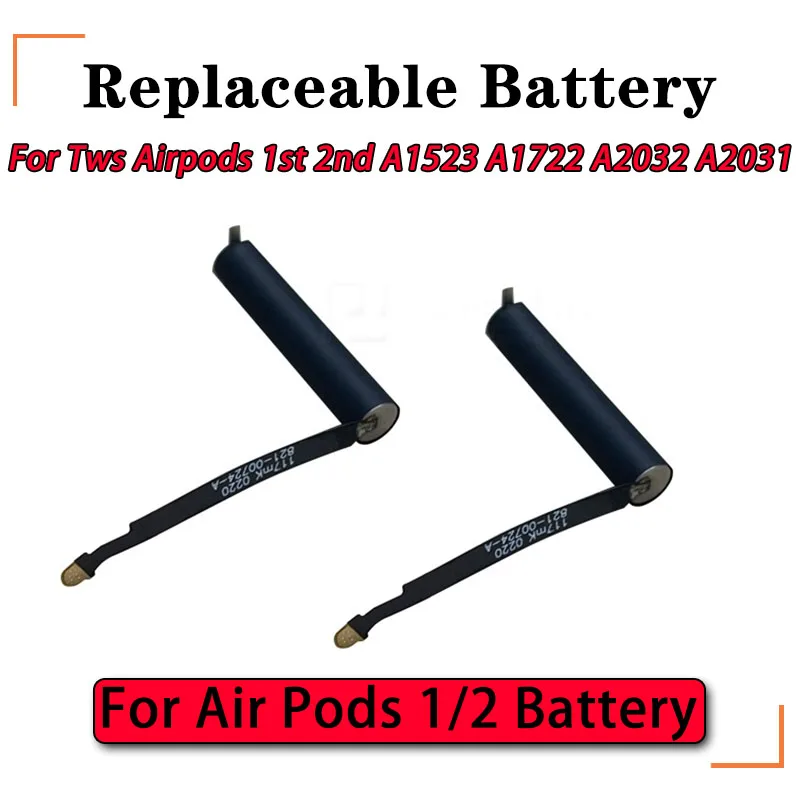 

1-100pcs 100% New 25mAh GOKY93mWhA1604 Battery For Airpods 1st 2nd A1604 A1523 A1722 A2032 A2031 For Air Pods 1 2 Battery