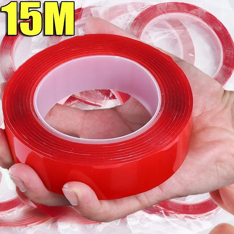 15/3M Ultra-strong Double Sided Tape Acrylic Foam Transparent No Traces Adhesive Tapes Reusable Waterproof Wall Fixed Stickers