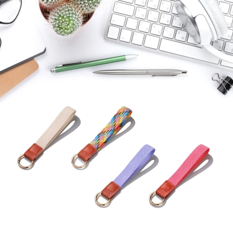 حامل سلسلة مفاتيح بحزام معصم لمفاتيح السيارة، والكاميرا، والهاتف، وشارة الهوية