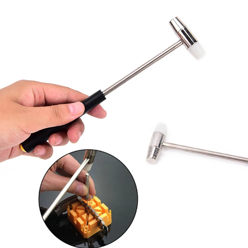 1Pcs Handle Mini Hammer Woodworking Nail Puncher Metal Hammer / Small Iron Hammer Watch Repair Hand Tool Emergency Safety Escape