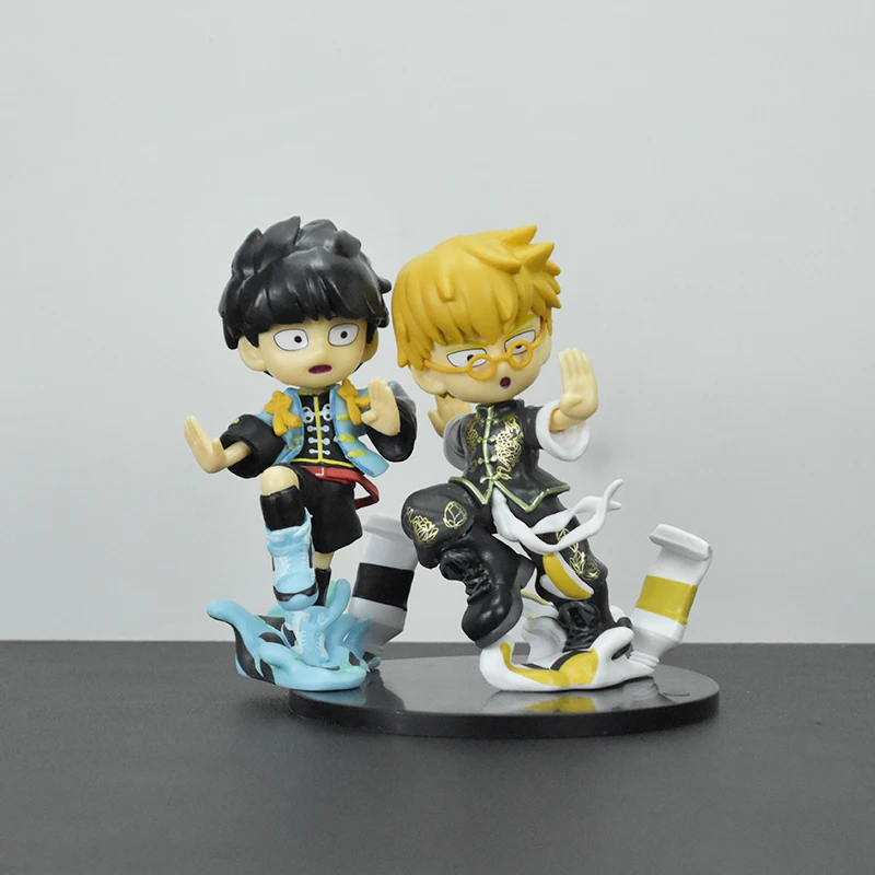 

Cartoon Mob Psycho 100 Action Figures Reigen Arataka Figurine Anime Q Version Shigeo Kageyama Figure PVC Collectible Model Doll