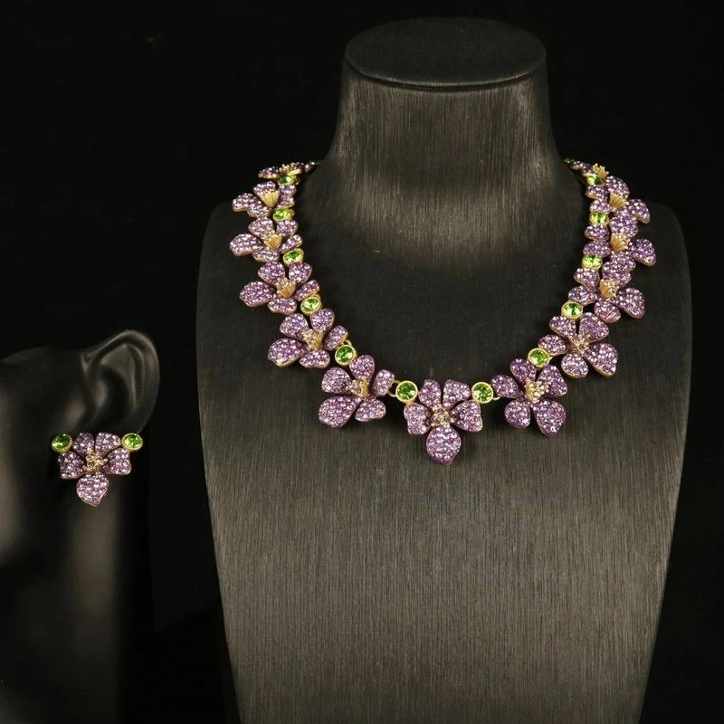 ensemble-de-bijoux-de-luxe-en-cristal-pour-femmes-collier-et-boucles-d'oreilles-en-strass-violet-et-vert-scintillant-accessoire-de-fete-de-mariage