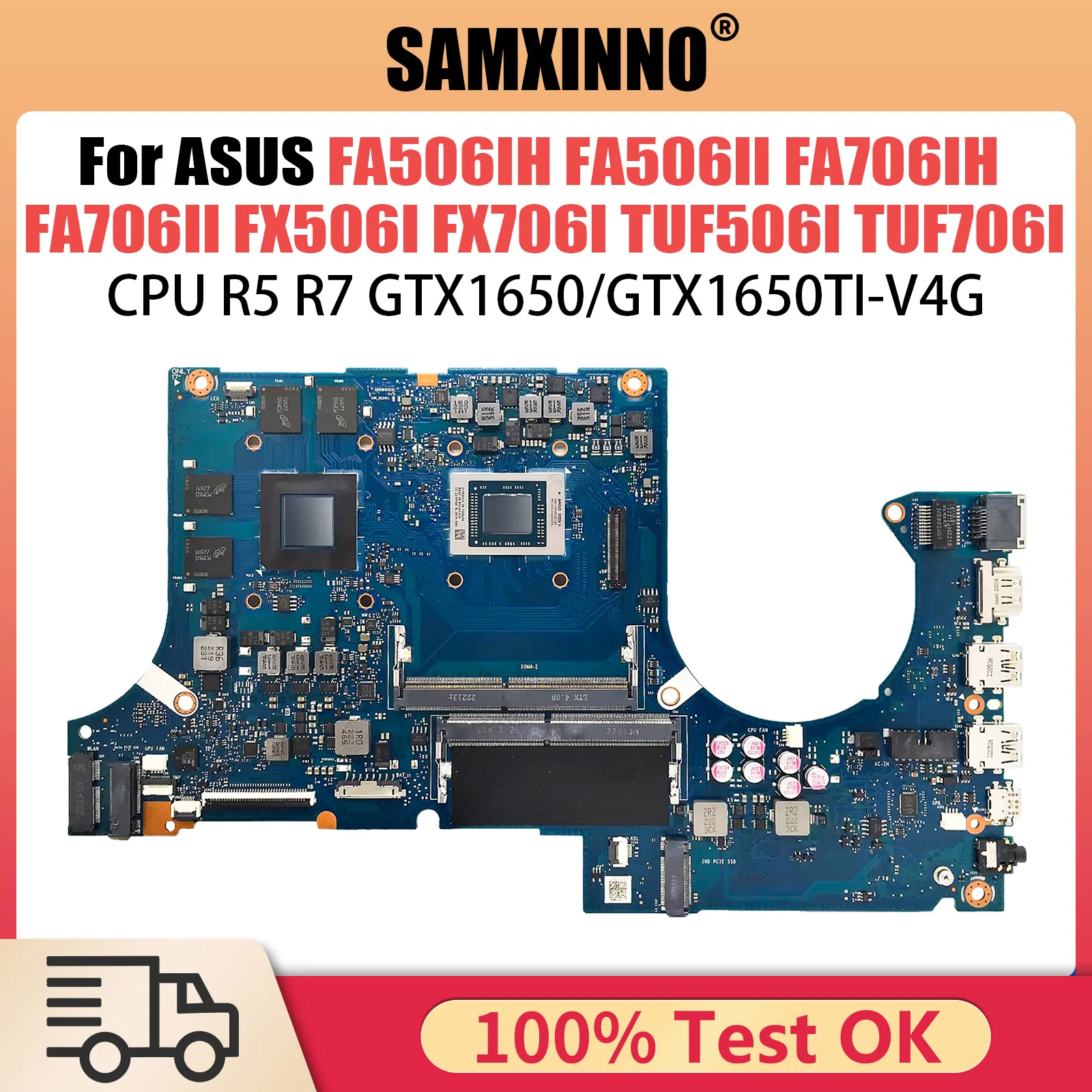 

FA506 Mainboard For ASUS Tuf A15 FA706 FA506IV FX506I FA506II FA506IH FA706IH FA706II FA706I Laptop Motherboard R5 R7 CPU