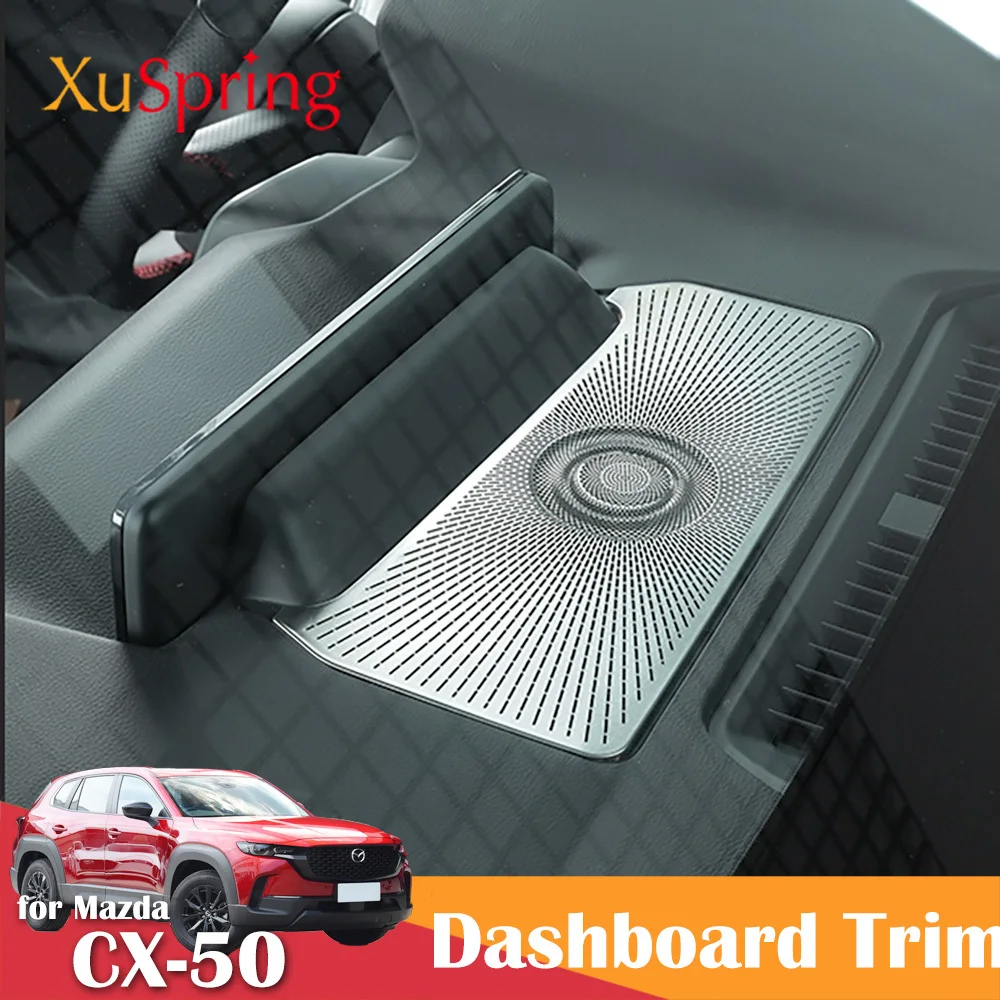 Car Dashboard Speaker Audio Woofer Horn Cover Stickers Garnish Trim for Mazda CX-50 CX50 2023 2024