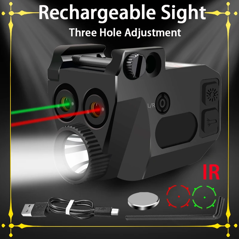 

Hunting Red Dot Laser Sight LED Flashlight Strobe IR Laser Picatinny Rail for Pistol Handgun Airsoft Gun Weapon Tactical Hunting