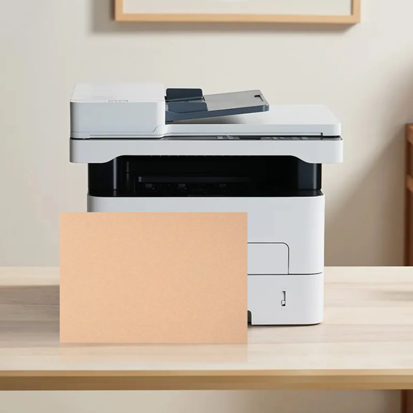 

100 Sheets A4 Blank Printable Adhesive Labels Brown Kraft Paper for Office School Warehouse Labeling Mailing Storage File Folder