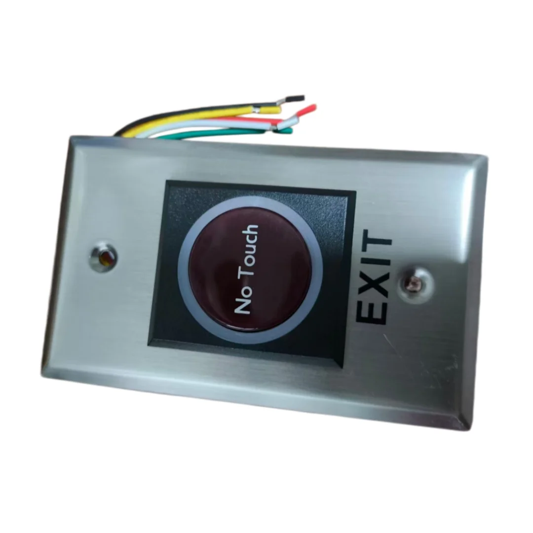 Contactless Infrared Sensor Door Switch DC12V Stainless Steel Panel Exit Button NO/NC/COM Gate Opener Access Control Accessory