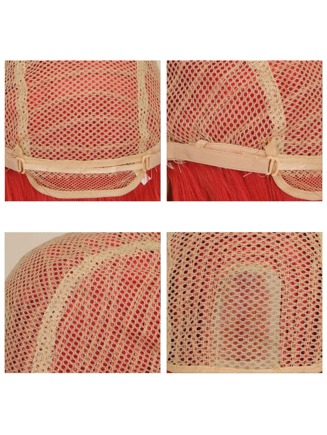 باروكات حمراء للنساء، شعر مستعار طويل مستقيم للاستخدام اليومي لحفلات الهالوين حورية البحر