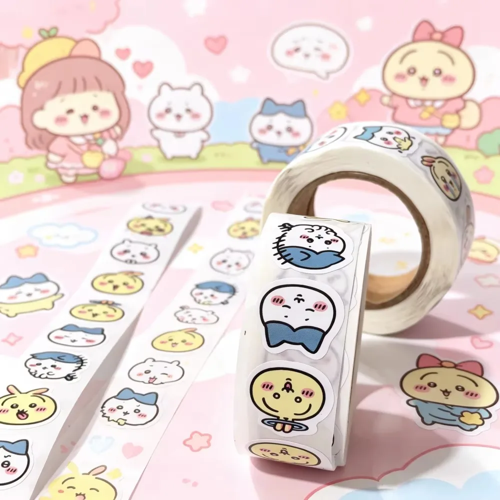 Stylish Automatic Pencil Set Anime Merchandise Cute Girly Writing Lead Resistant for Students Halloween Chiikawa Curly Stickers