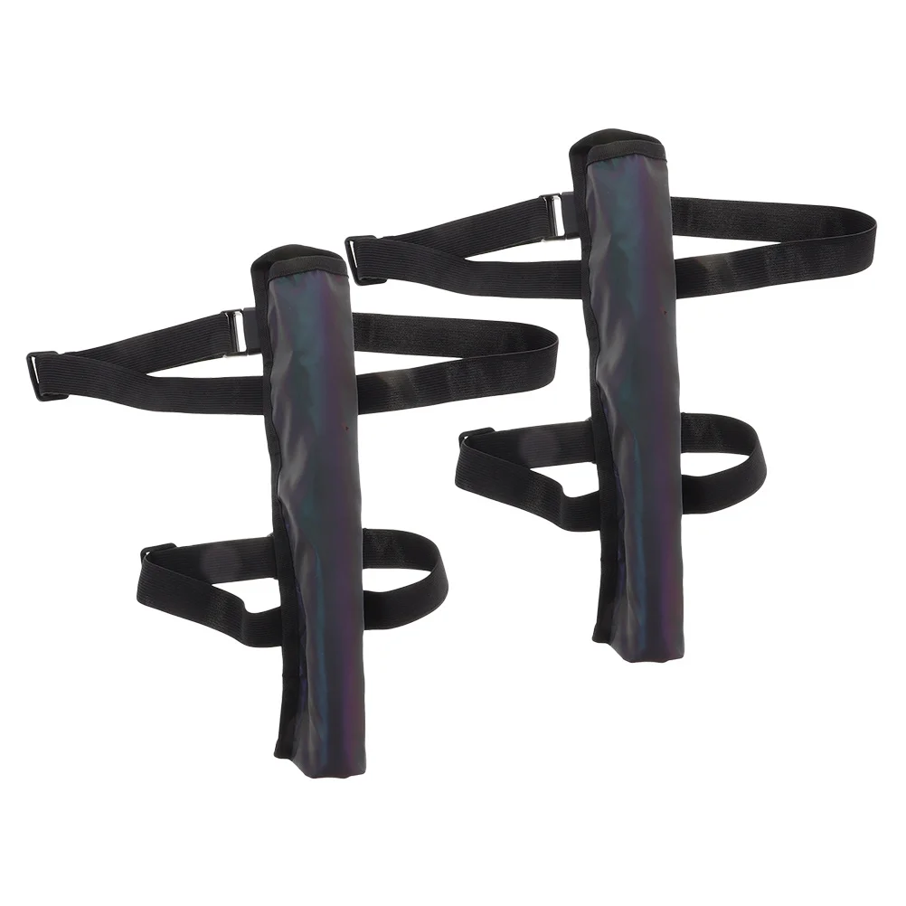 

2Pcs Hand Fan Protector Bag with Leg Strap - Stylish Tai Chi Fan Pouch for Outdoor Practice Festival Wear Reflective Safety