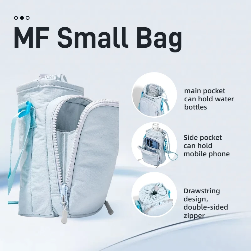 Nylon Crossbody Bag with Adjustable Strap, Phone and Bottle Pocket | Zipper Closure, Minimalist Bag Design, Everyday Carry Bag image 3