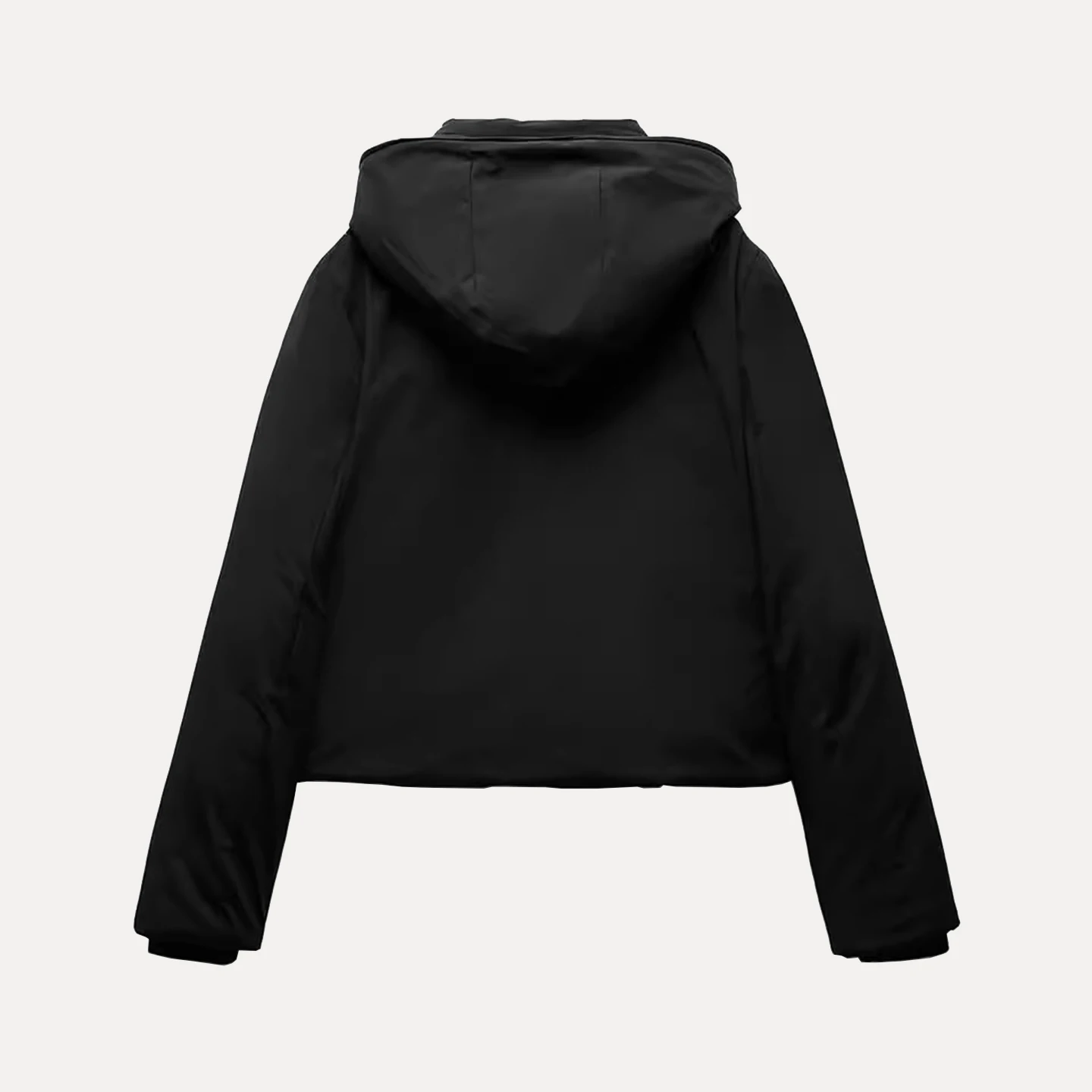 Z 2025 Nova Moda Casaco Curto Acolchoado para Mulheres com Manga Curta Ajuste Padrão Outros Materiais Vestuário F