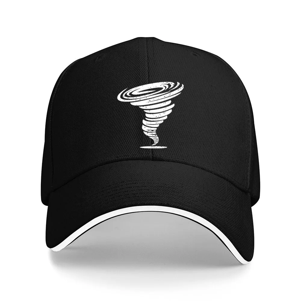 Tornado Silhouette Baseball Cap Distressed Graphic Polyester Unisex Outdoor Adjustable Sports Cap