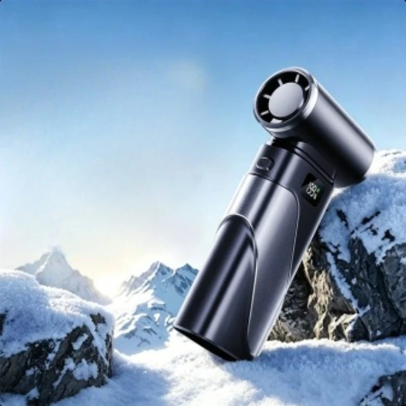 Turbo Jet Blower 10m/s High-Speed Air Duster Handheld Fan Portable Digital Display Detachable Nozzle Cordless for Car/PC/Keyboar
