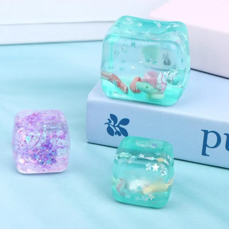 Stress Relif Balls Cube Ocean Sensory Fidget Toy Slow Rise Toys For Kids And Adults Squeeze Relax Gift