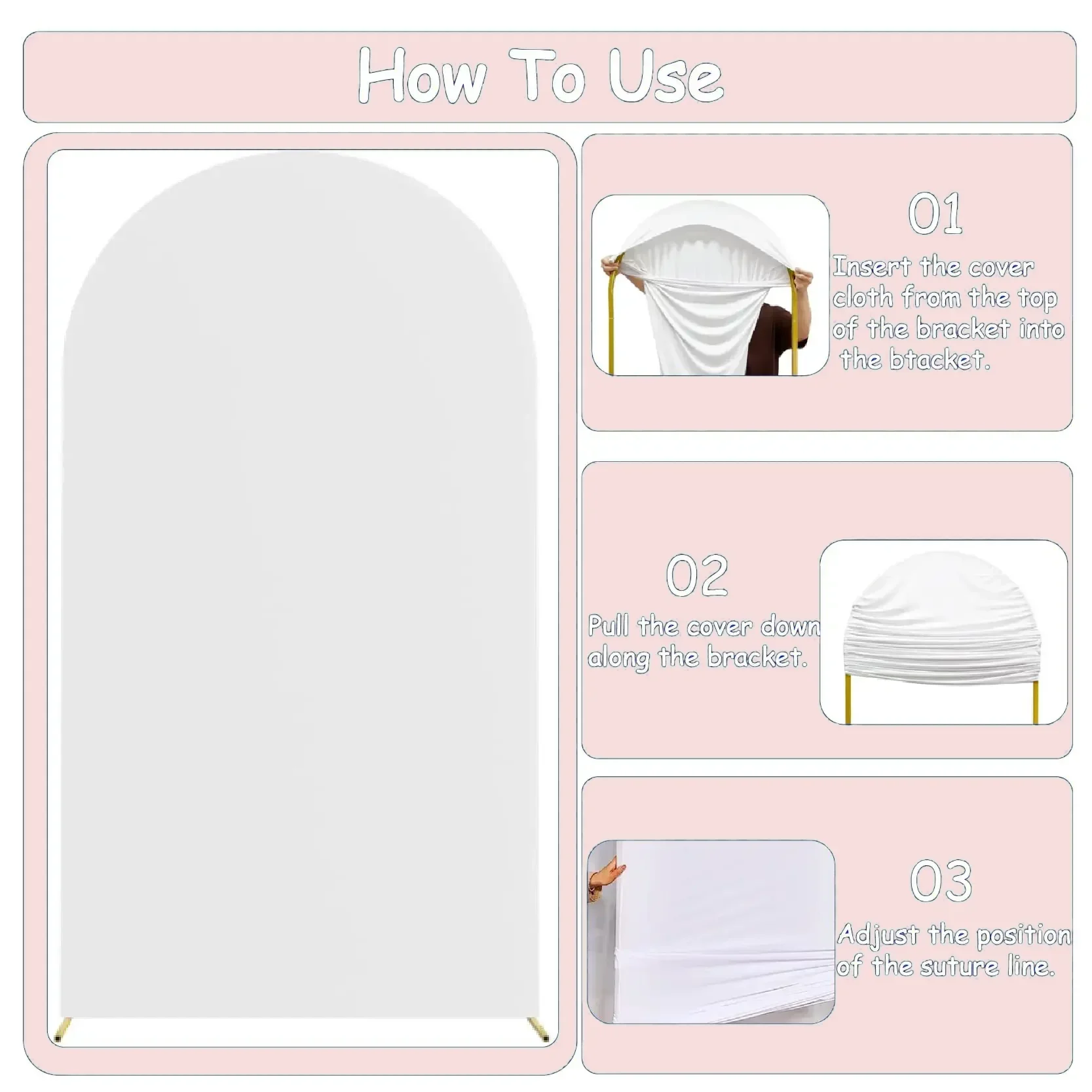 Double Sided Pairing Solid Cover Balloon Arch Background Covers for Wedding Party Decoration Photography Backdrop Supplies