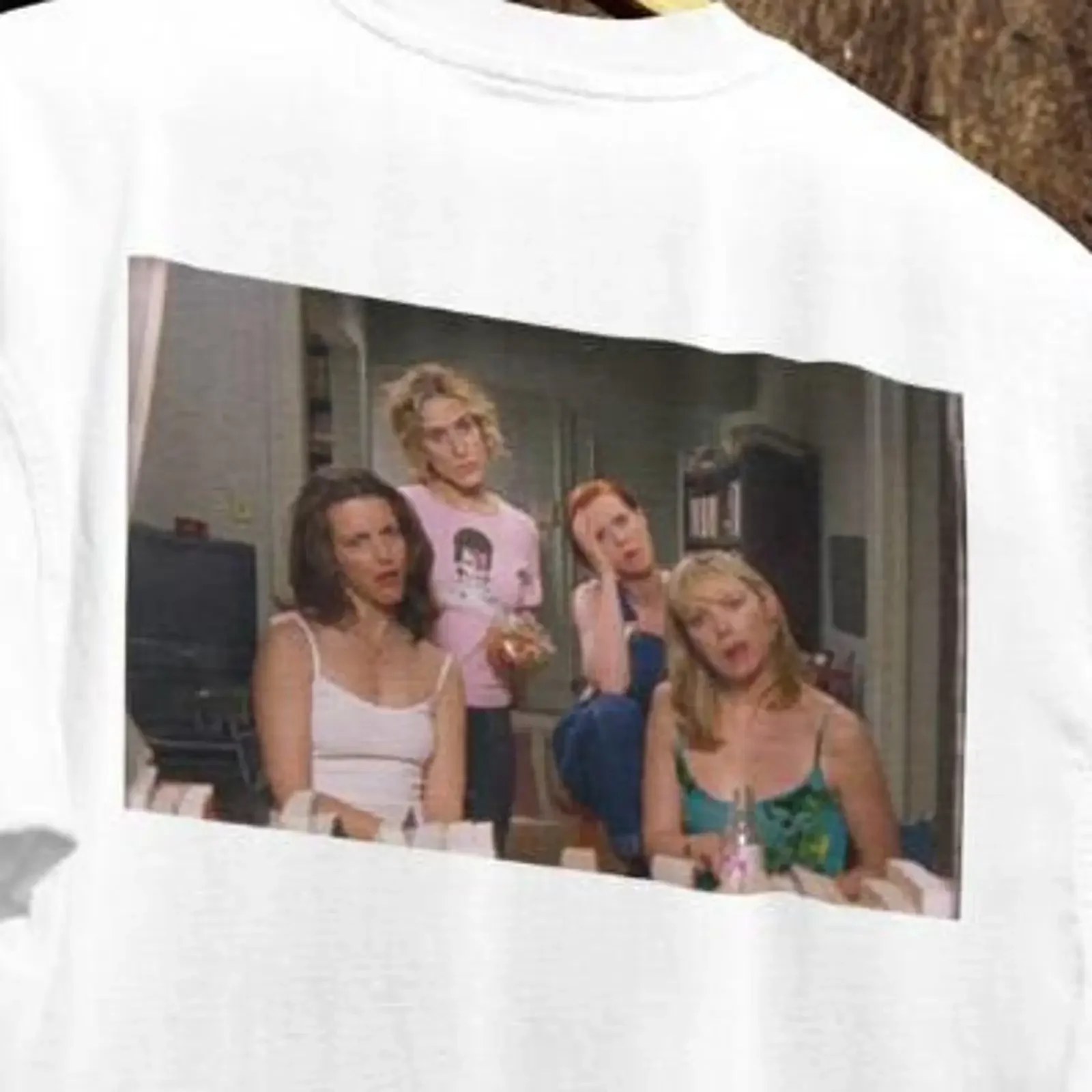 Sex and the City Meme T Shirt Vintage TV Show Carrie Bradshaw Samantha Jones Funny Quote vintage Washed Unisex fashion