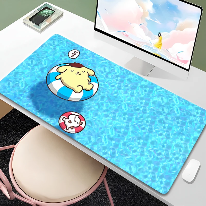 Mouse Pad Pom Pom Purin Non-Slip Rubber Edge locking mousepads Game play mats notebook computer Home Decor Sanrio Girl gift