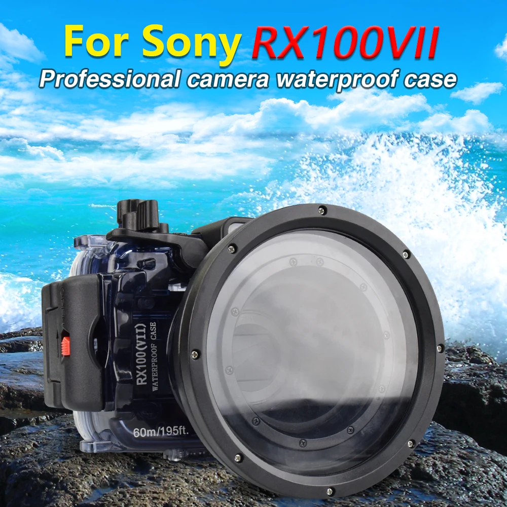 

Seafrogs Waterproof Camera Case for Sony RX100 VI Mark 6 60m/195ft Underwater Scuba Diving Housing - Photography Equipment