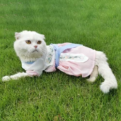 Pet Dress for Puppy Hanbok Japanese Kimono Small Dog Skirt Pet Costume Rabbit Clothes Cat Dog Clothes Designer