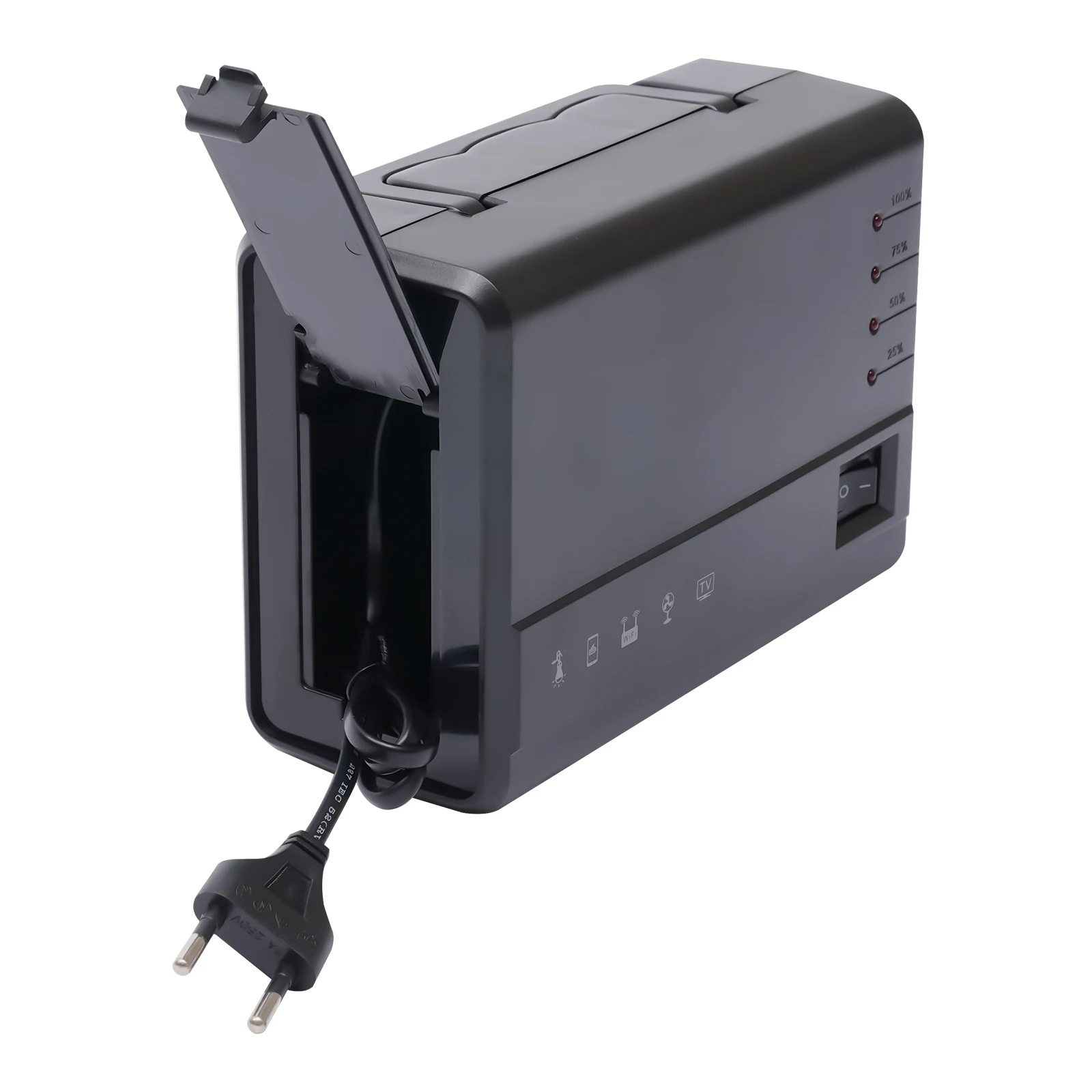 Портативный солнечный генератор с солнечной панелью и комплектом светодиодных ламп для аварийного резервного питания USB-розетки постоянного тока для кемпинга, путешествий на открытом воздухе