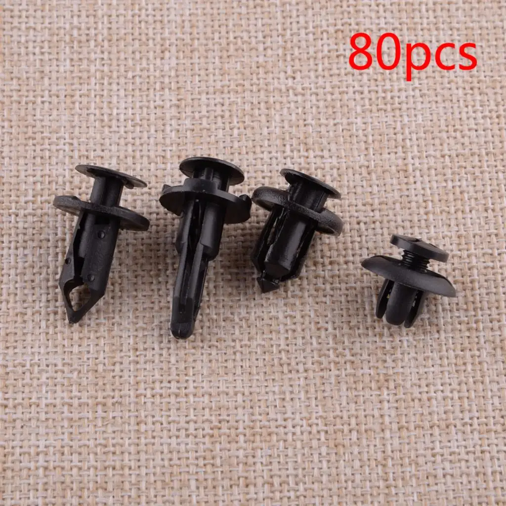 21030249 80pcs/Set Universal Body Bumper Push Retainer Pin Fender Trim Moulding Clip Rivet 91503SZ3003 91512SM4003 5216102020