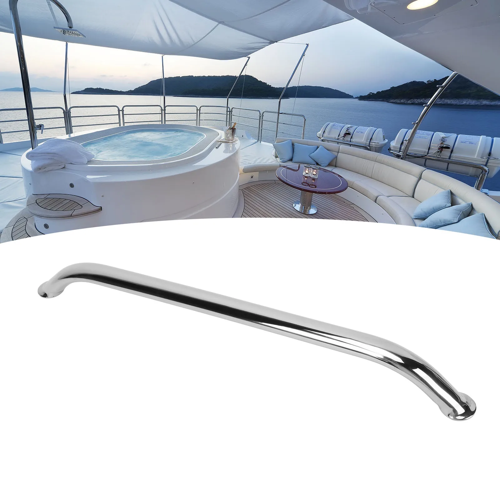 1Pc Boat Grab Handle Bar Marine Grade Stainless Steel Sturdy Grab Handle Handrail for Ship Yacht RV