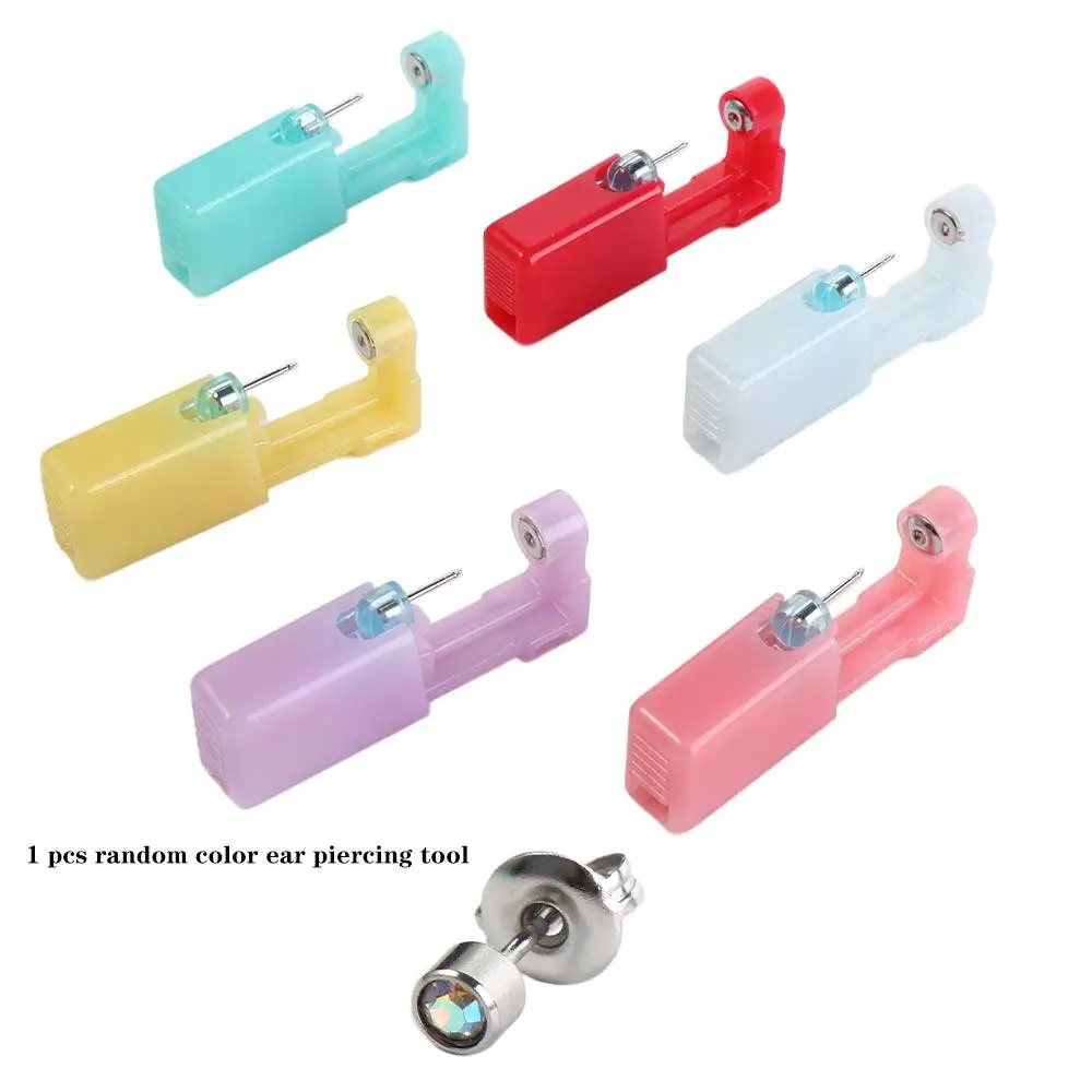 Sterile Professional Tragus Ear Cartilage Nose Steel Helix Piercing Earring Piercer Machine Disposable Nose Ear Piercing Tool