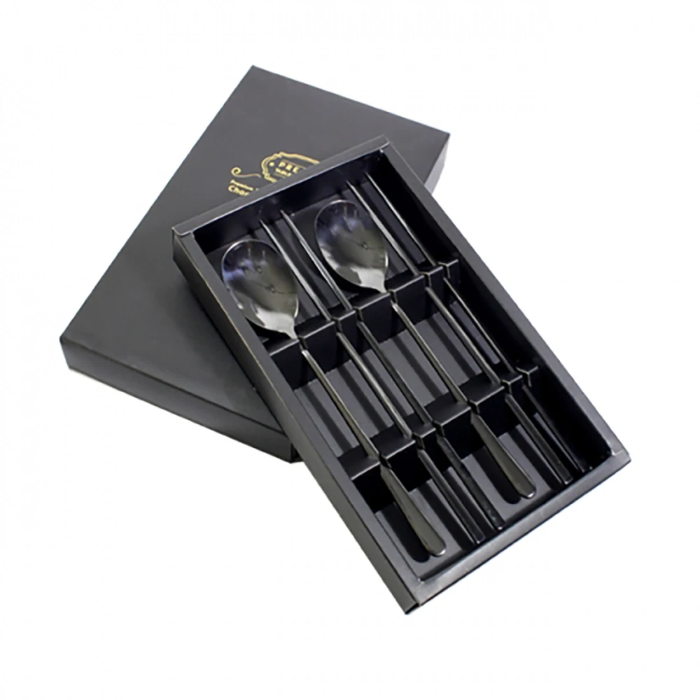 Home art Sten spoon set Black 2 person spoon chopsticks for gift