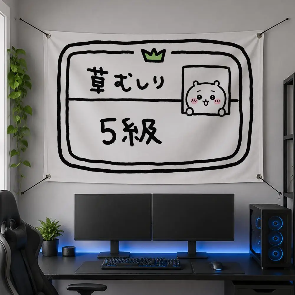 Anime H-Hachiware cute Flags Flag Banner for Bedroom Dorm Party Home Living Room Game Room Gift