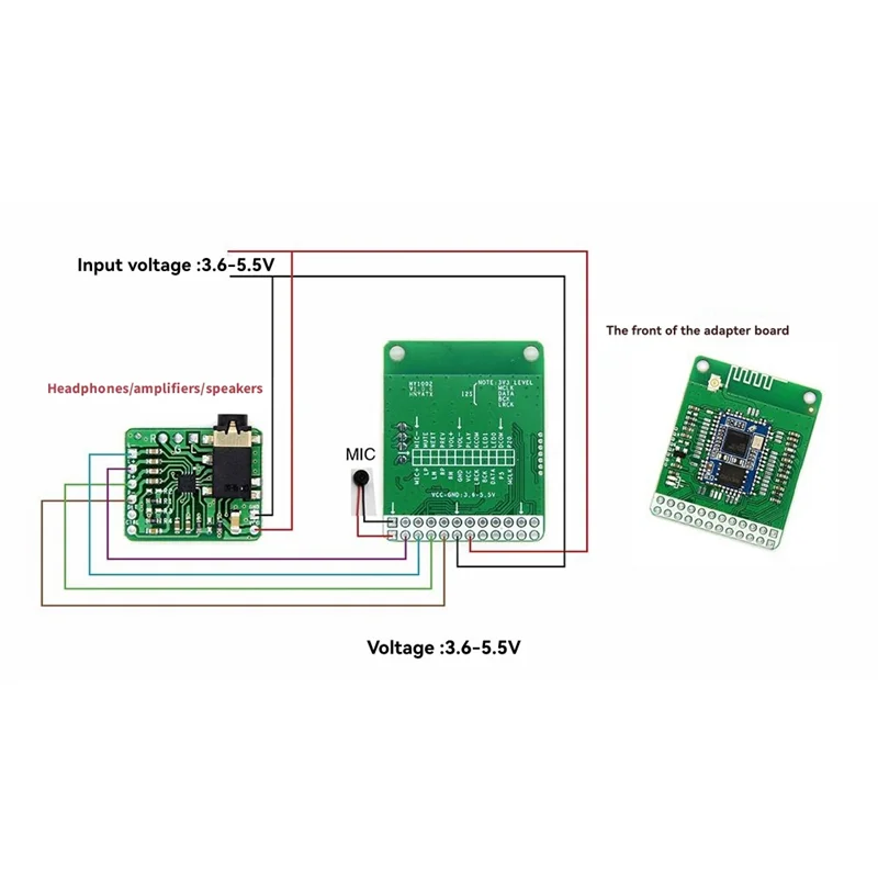 A13E-QCC5125 Bluetooth 5.1 DC 3.6-5.5V Stereo Audio Module Lossless LDAC Analog Output Support APTX/APTXLL/APTXHD