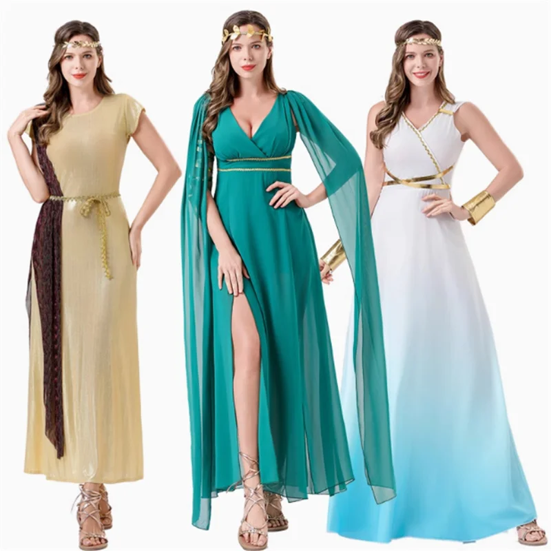 

Костюм богини для взрослых и женщин, юбка на Хэллоуин, маскарад, костюм мифологической тематики, костюм для косплея, традиционный чи...