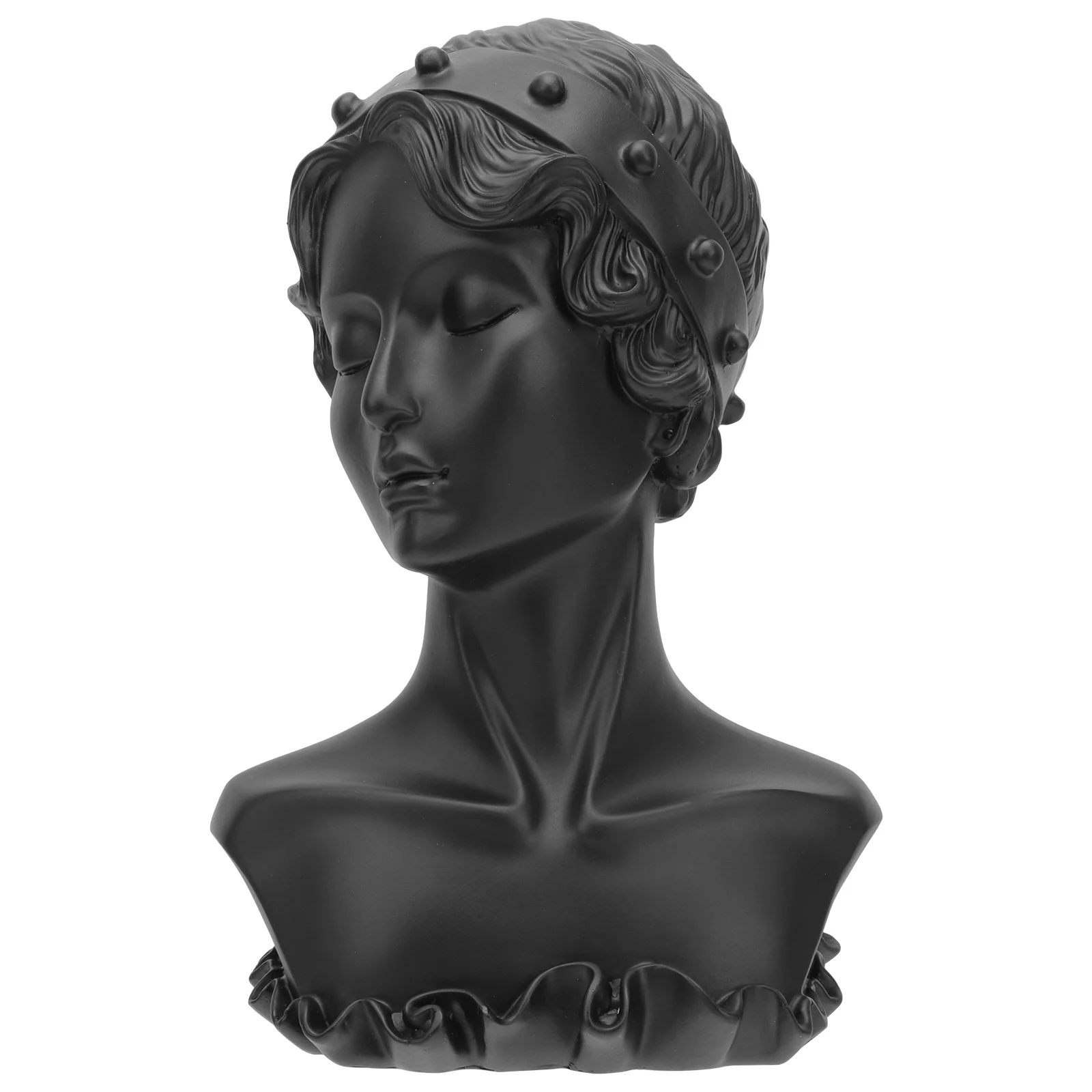 Jewelry Display Stand Decorative Rack Bust Head Stands Necklace Holder Standing Resin