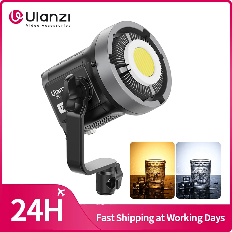 

Ulanzi VL-120Bi 120W V-Mount Video Light Fill Light 2700-6500K V-Mount & DC Dual Power Supplies for Livestreaming Photography