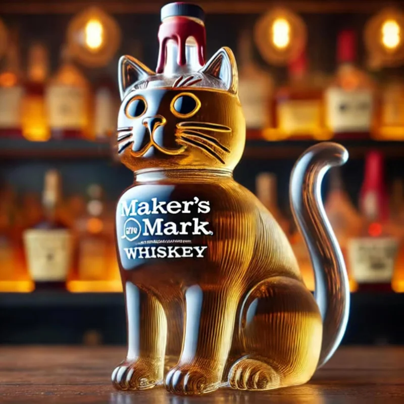 Unique And Interesting Design Of Whiskey Cat Bottle Wine Cabinet Collection Home Decoration Gift Decoration For Friends