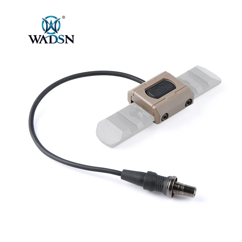WADSN ModButton Lite Tactical Flashlight Mini Switch Mlok Keymod Pic Picatinny rail M600 M300 PEQ DBAL 2.5mm 3.5mm Plug