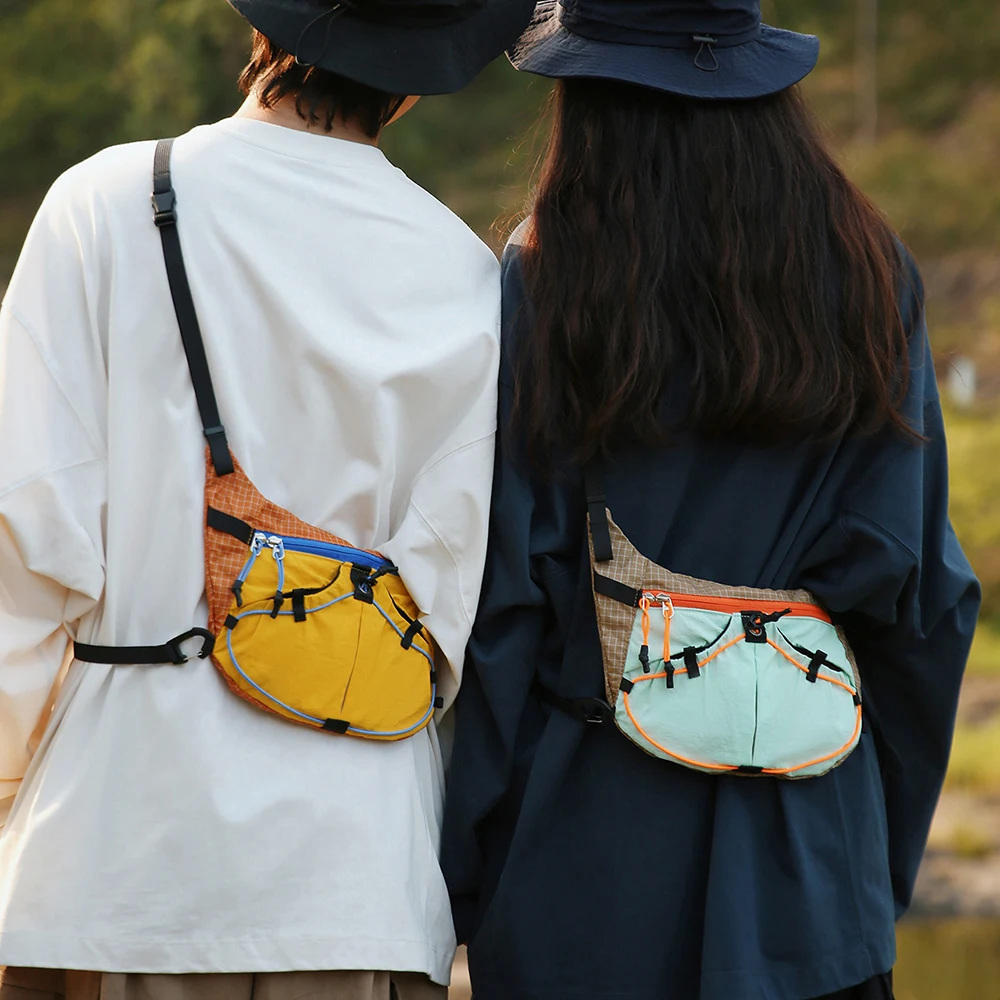 Kids Shoulder Bag Color Blocked Grid Girls Chest Bag 4 Colors Minimalist Boys Casual Bag Children Crossbody Bag view 3