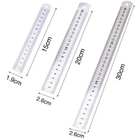 3Pcs/Set 15cm/20cm/30cm Metal Stainless Steel Angle Ruler For Engineering School Office   Square Measure Goniometro Level Tool
