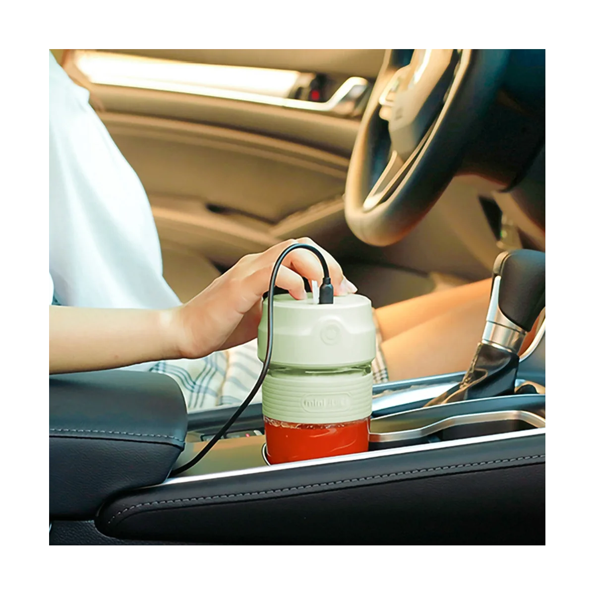 Frullatori ricaricabili USB spremiagrumi spremiagrumi portatili tazza Mini frullatori portatili elettrici veloci frullato verde ghiaccio