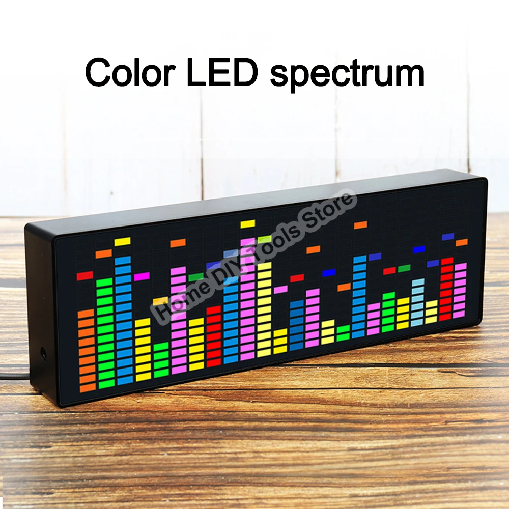 Aktywowany głosem LED Music Spectrum Rhythm Light Kolorowy 1624 Czujnik głosu RGB z wyświetlaczem zegara Wskaźnik poziomu dźwięku Miernik VU