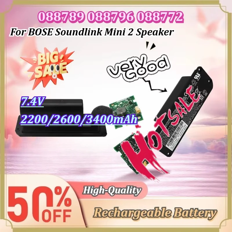 For BOSE Soundlink Mini 2 Speaker 2200/2600/3400mAh 7.4V Rechargeable Battery 088789 088796 088772 with BMS Protection Board