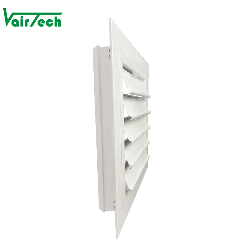 ช่องระบายอากาศภายในแบบสองด้าน บานเกล็ดประตูพลาสติก ช่องระบายอากาศ ขนาดภายนอก 10 นิ้ว × 6 นิ้ว สำหรับการเปิด