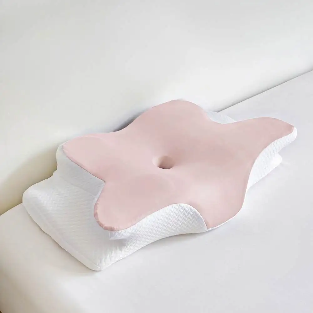Ergonomic Butterfly Pillow Slow Rebound Memory Foam Neck Support Cushion Breathable Healthy Sleeping Pillow For Bed Home