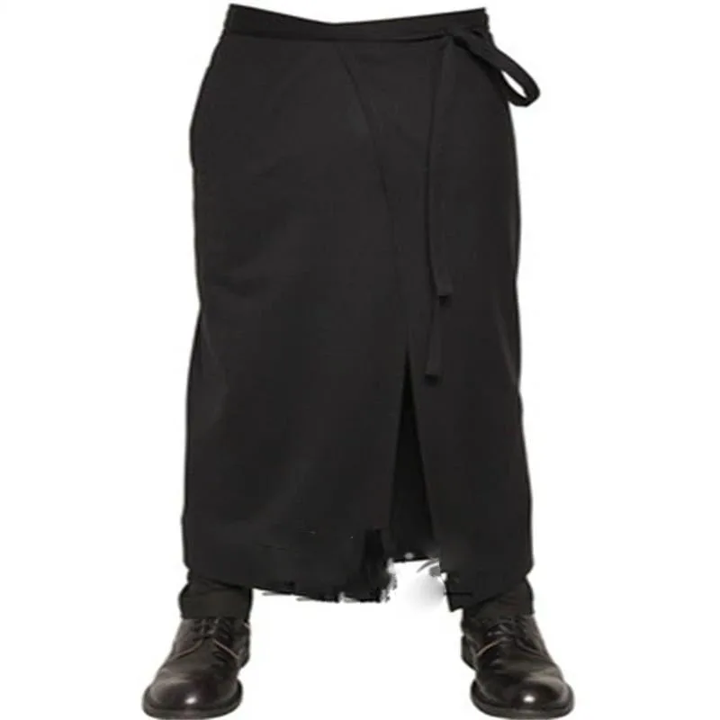 

Men's Skirt Spring And Autumn New Dark Hip-Hop Street Performance Dark Simple Casual Nine Points Pants