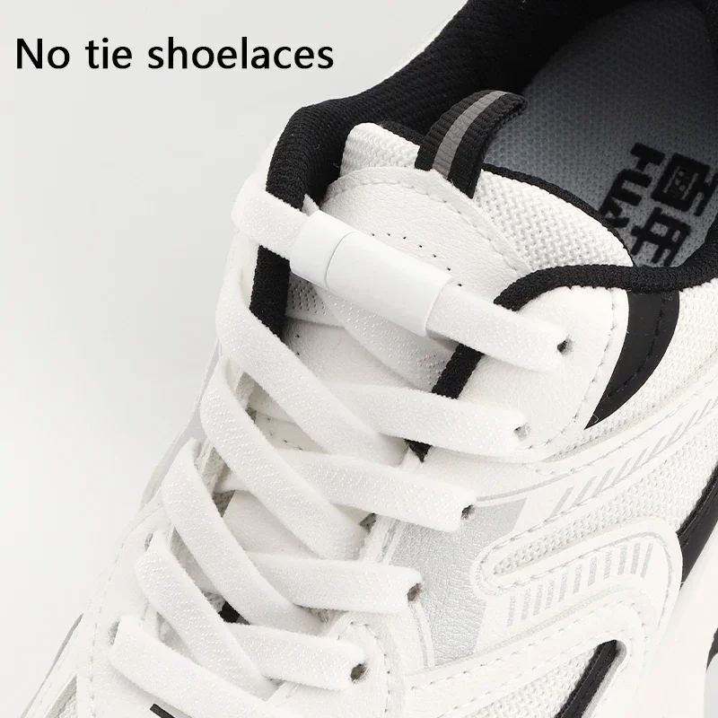 

Metal Lock Magnetic Shoelaces Flat Sports Enthusiasts No Tie Shoe Laces Safe and Reliable Lazy Shoelace Rubber Band Shoestrings